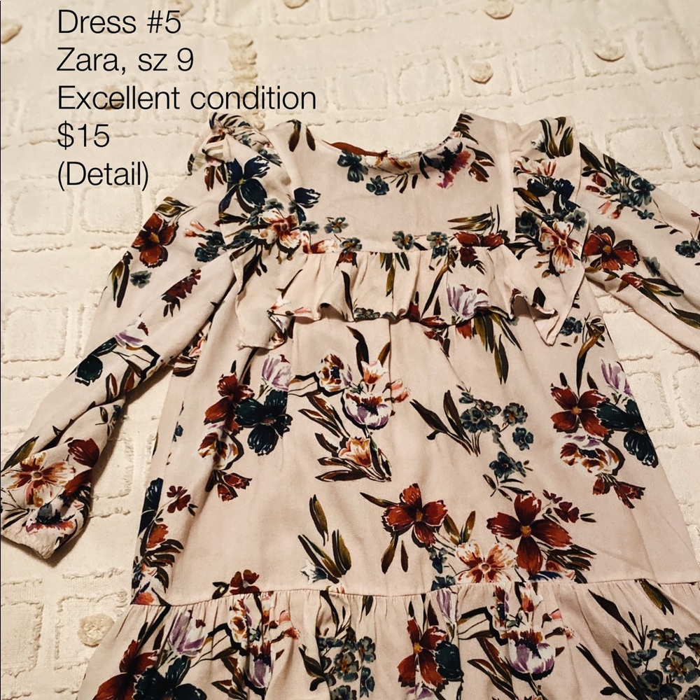 Girl’s Flowy Floral Zara Dress, sz 9